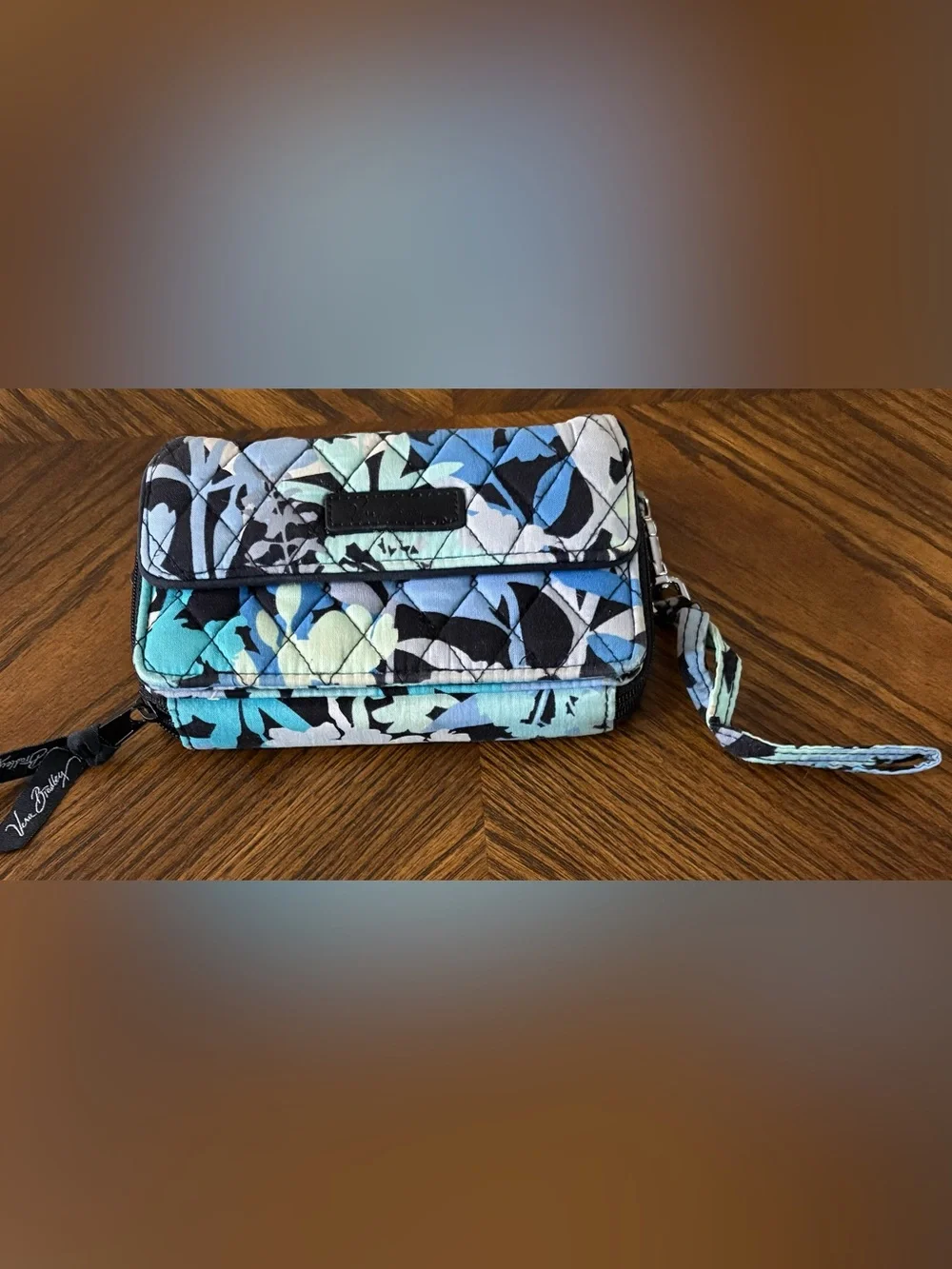 Vera Bradley Double Zip Wristlet in CamoFloral Pattern - No Call Outs